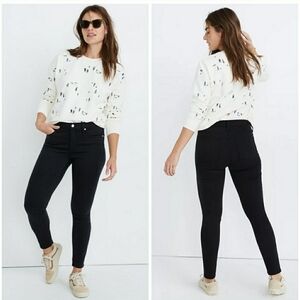 MADEWELL 9" High Rise Skinny Jeans Black Sz 25